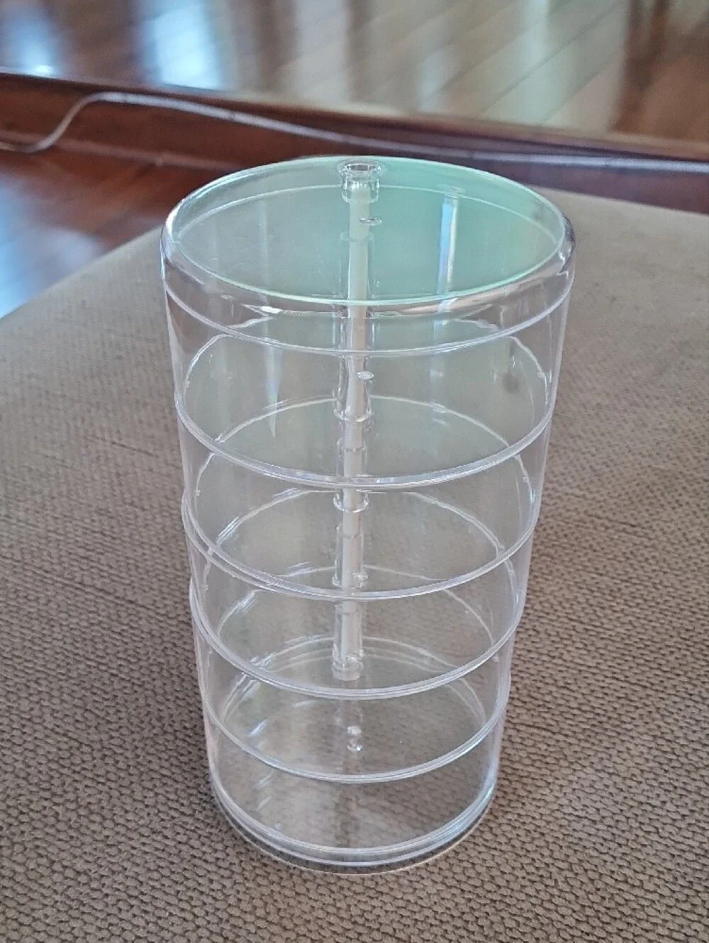 Clear Rotating 5-Tier Makeup/Jewelry Organizer - Transparent